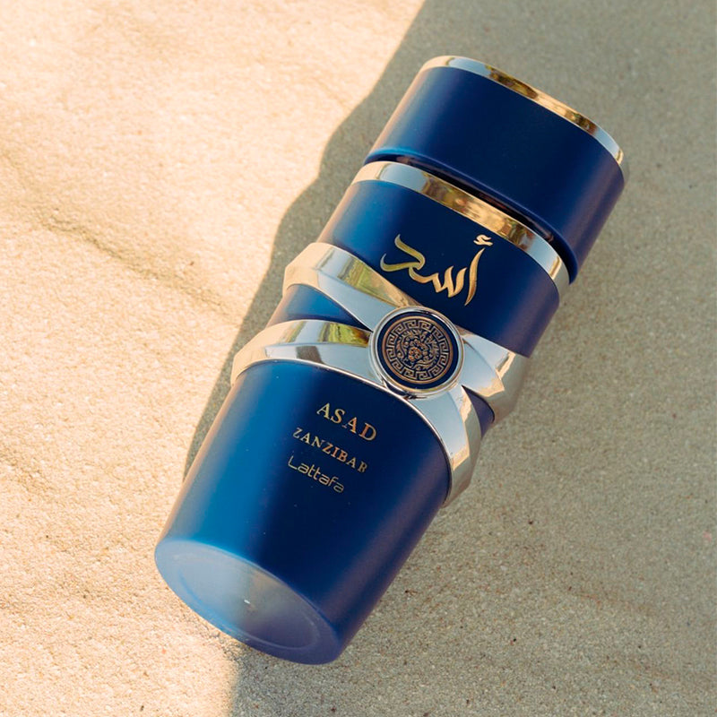 Lattafa Asad Zanzibar — perfume hombre original en Colombia | Disfragancias