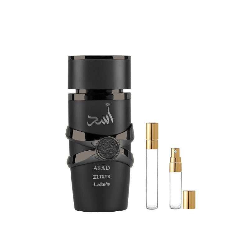 Lattafa Asad Elixir — perfume hombre original en Colombia | Disfragancias