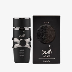 Lattafa Asad Elixir — perfume hombre original en Colombia | Disfragancias