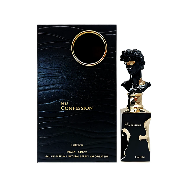 His Confession Lattafa — perfume original en Colombia | Disfragancias