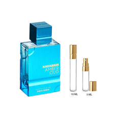 Al Haramain Amber Oud Aqua Dubai — perfume unisex original en Colombia | Disfragancias