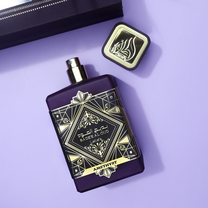 Lattafa Badee Al Oud Amethyst — perfume unisex original en Colombia | Disfragancias
