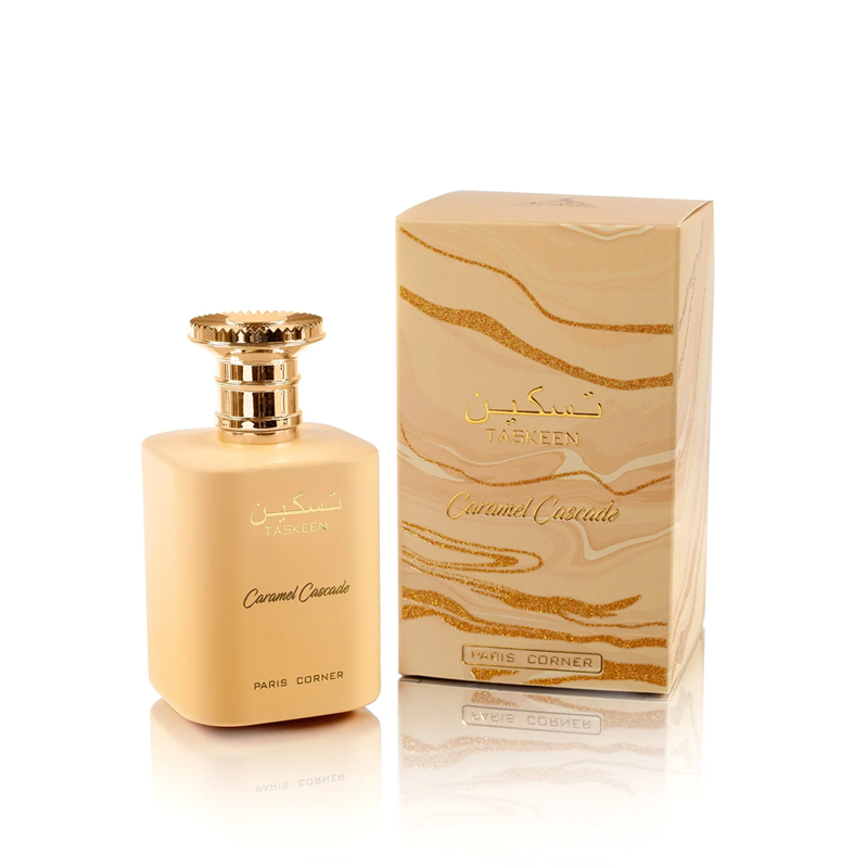 Paris Corner Taskeen Caramel Cascade — perfume unisex original en Colombia | Disfragancias