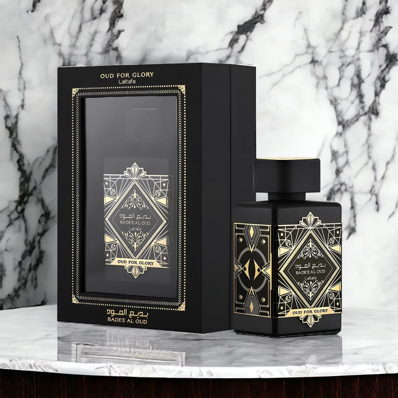 Lattafa Badee al Oud Oud For Glory — perfume hombre original en Colombia | Disfragancias