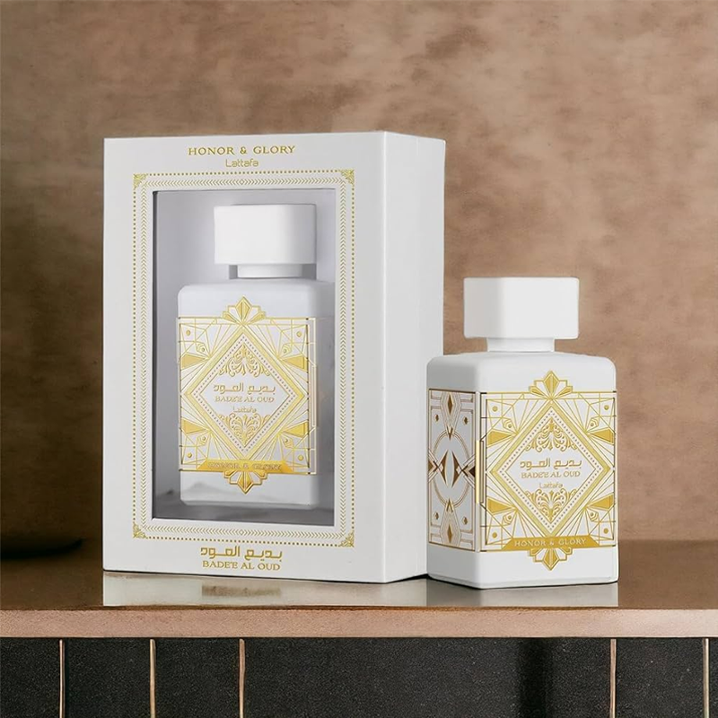 Lattafa Badee Al Oud Honor & Glory — perfume hombre original en Colombia | Disfragancias