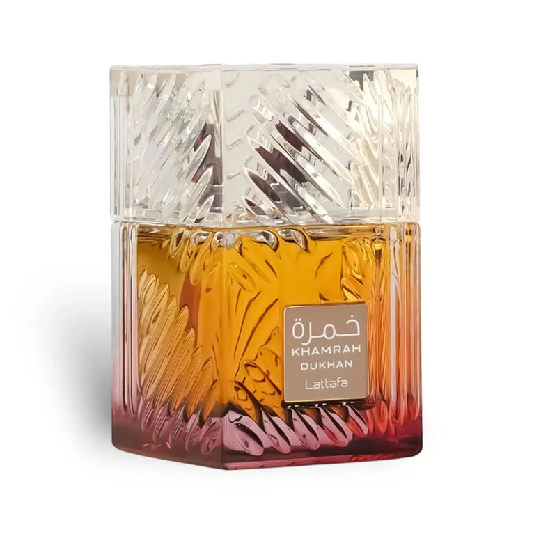 Lattafa Khamrah Dukhan — perfume unisex original en Colombia | Disfragancias